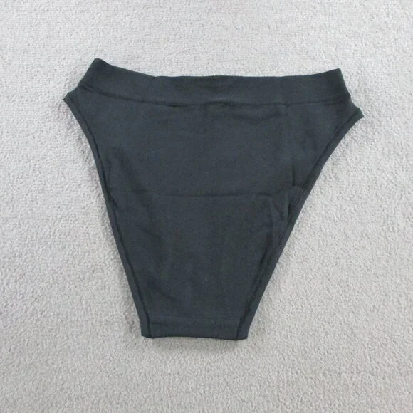 NWT SKIMS Cotton Jersey Cheeky Tanga Underwear Womens Small Soot Black - Picture 3 of 7